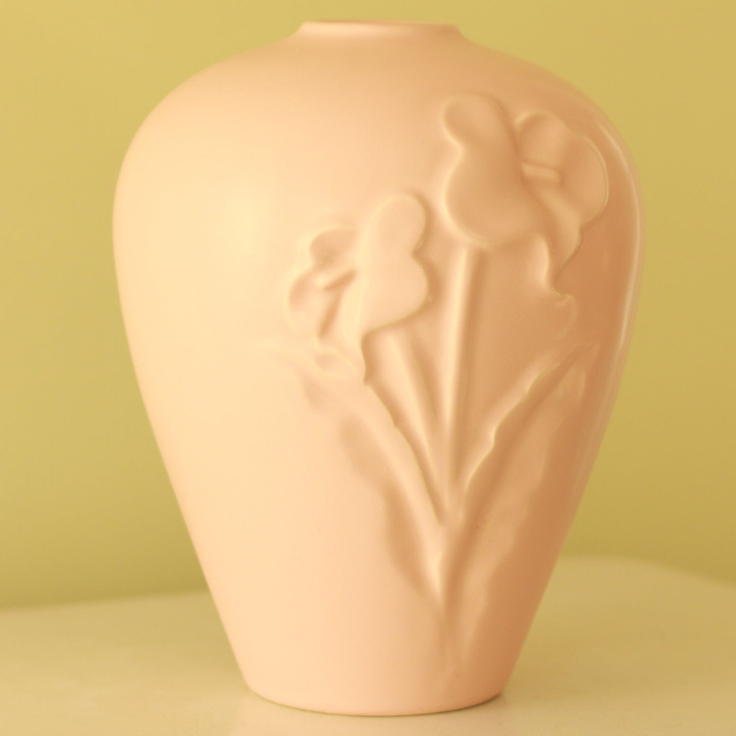 Vintage Haeger Dusty Pink Lily Vase