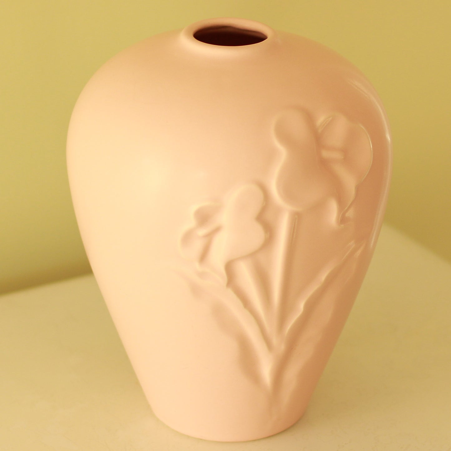Vintage Haeger Dusty Pink Lily Vase