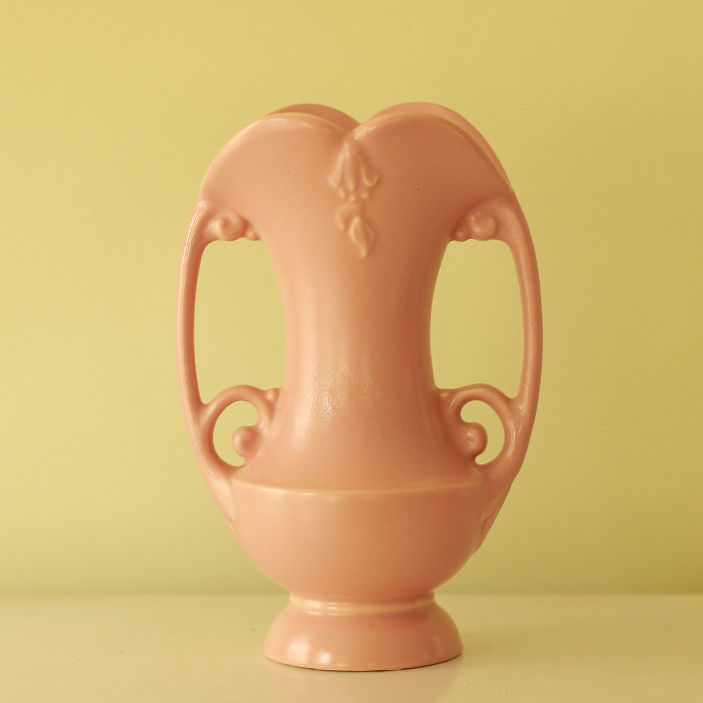 Vintage Abingdon Pink Double Handled Vase