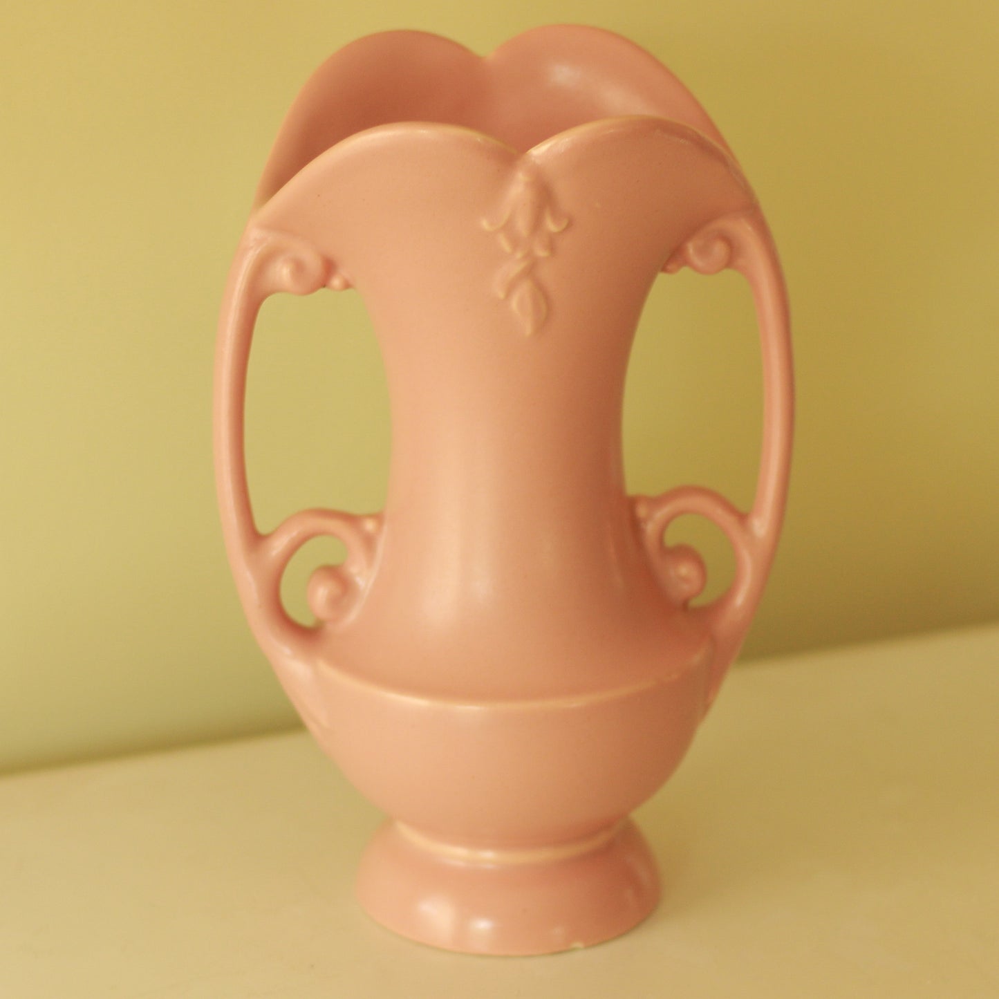 Vintage Abingdon Pink Double Handled Vase