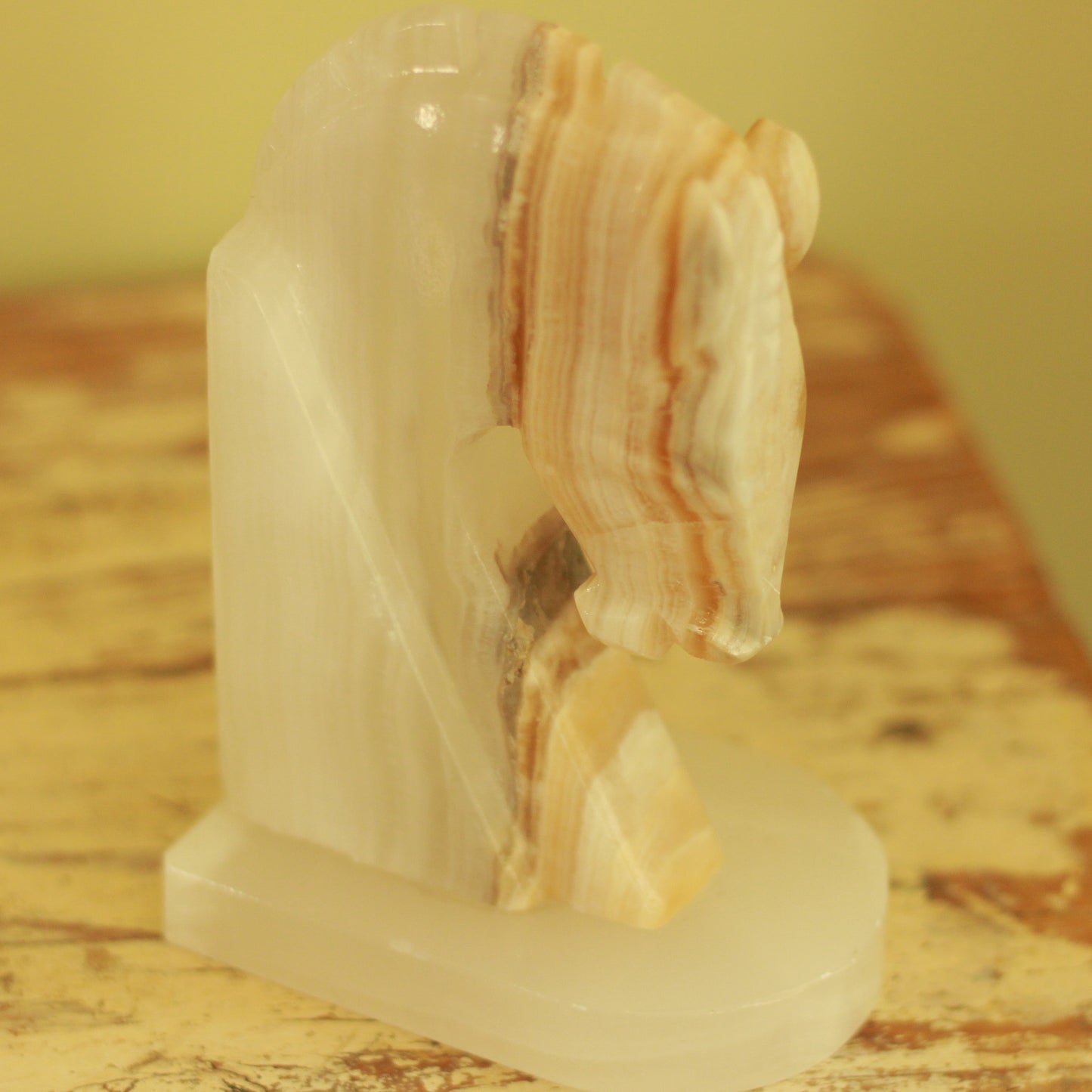 Vintage Set of Horse Head Onyx Bookends