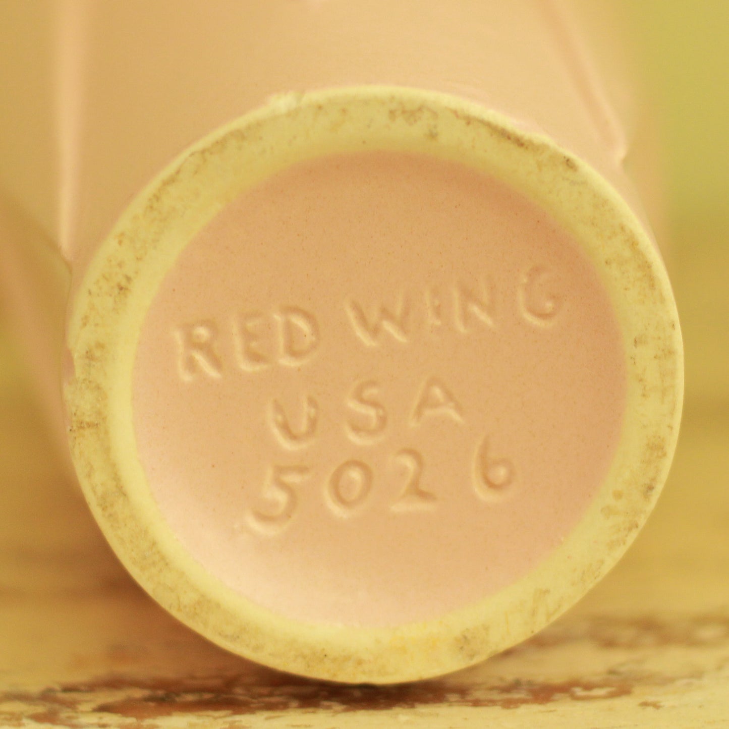 Vintage Red Wing MCM Pink Vase