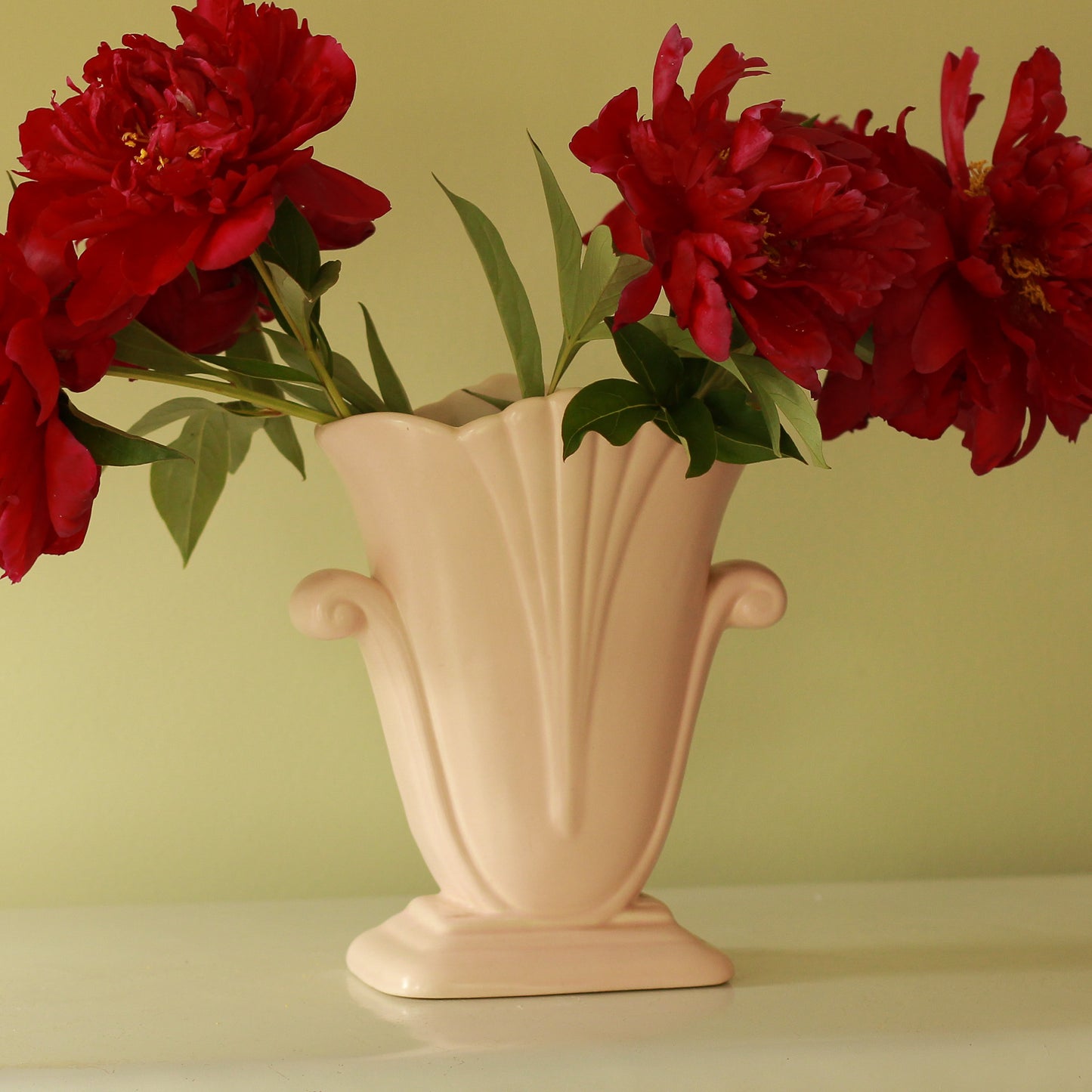 Vintage Red Wing Pink Vase