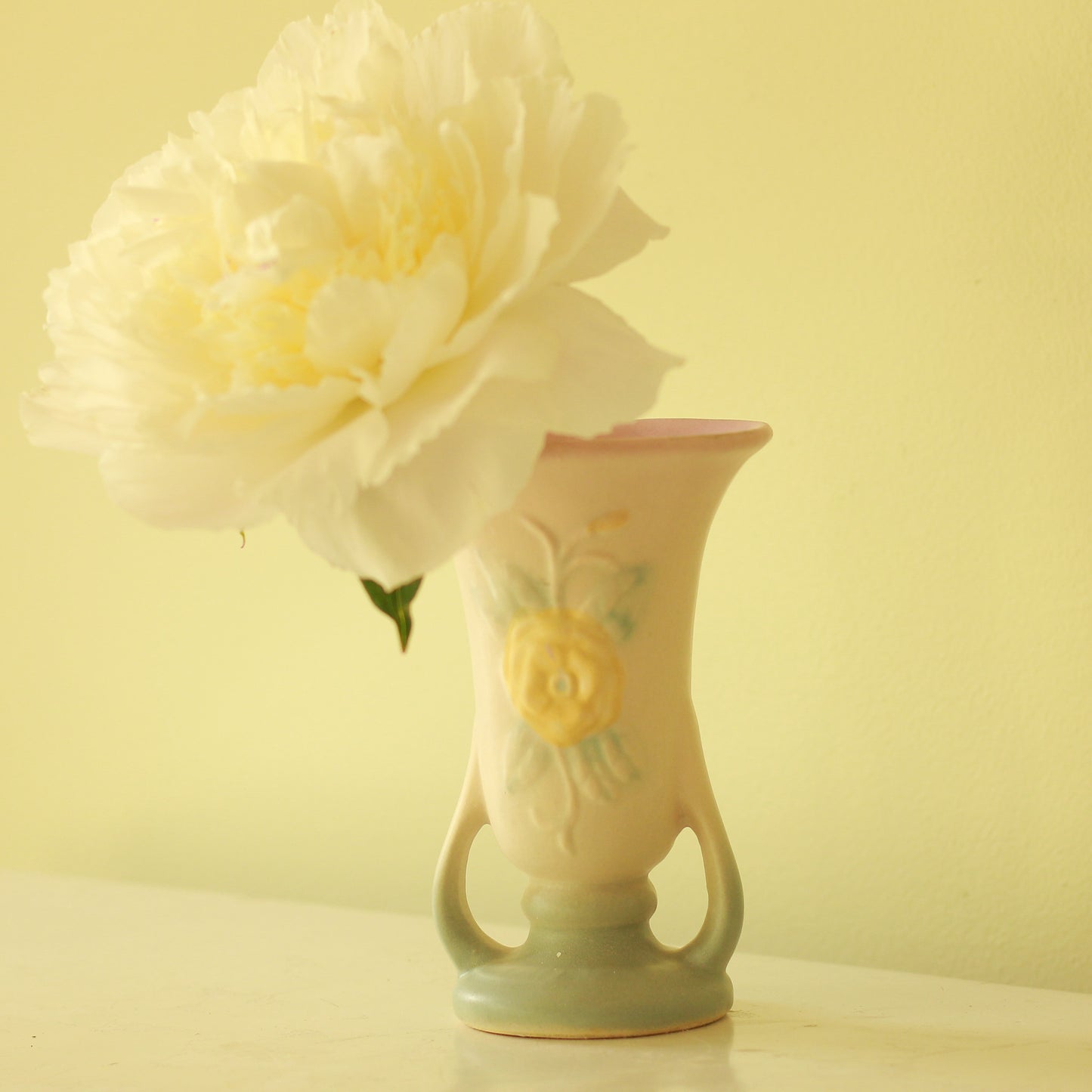 Vintage Hull Pottery Open Rose Vase