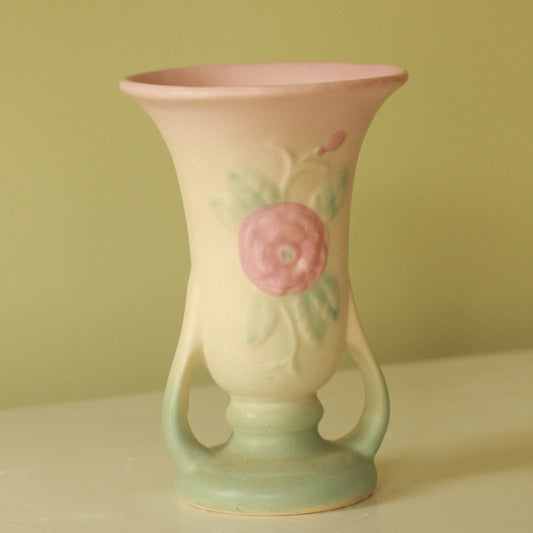 Vintage Hull Pottery Open Rose Vase