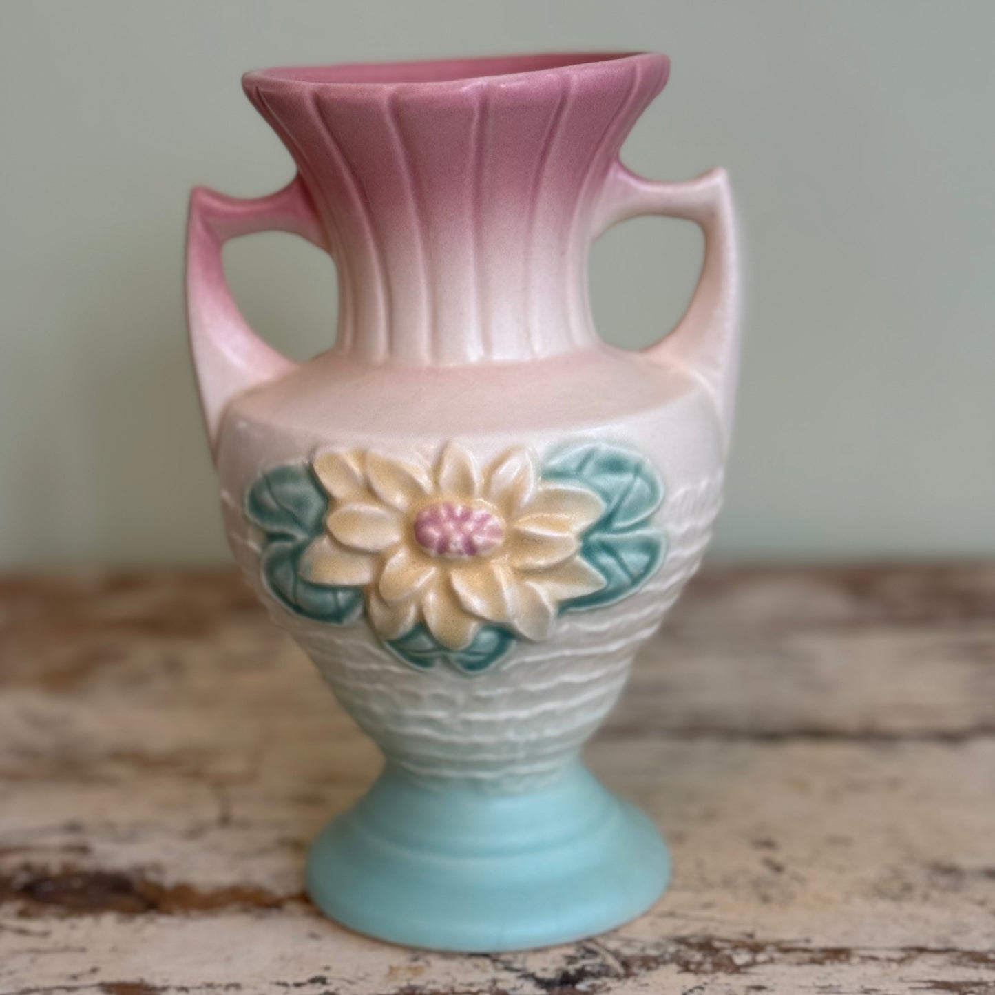 Hull Pottery Amphora Water Lily Vase