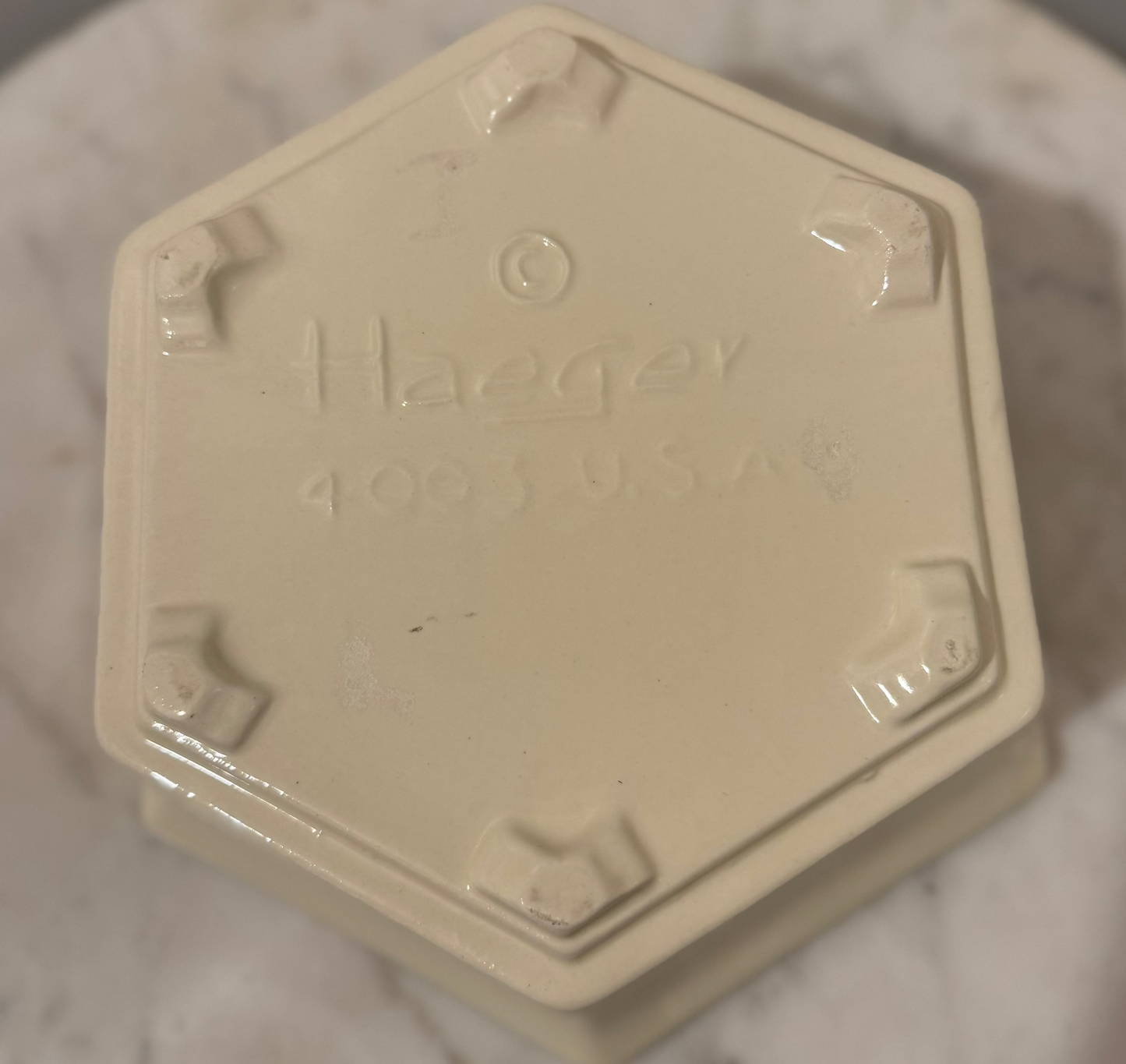 Vintage Haeger Hexagon Planter