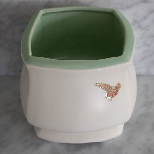 Vintage Red Wing Square Planter