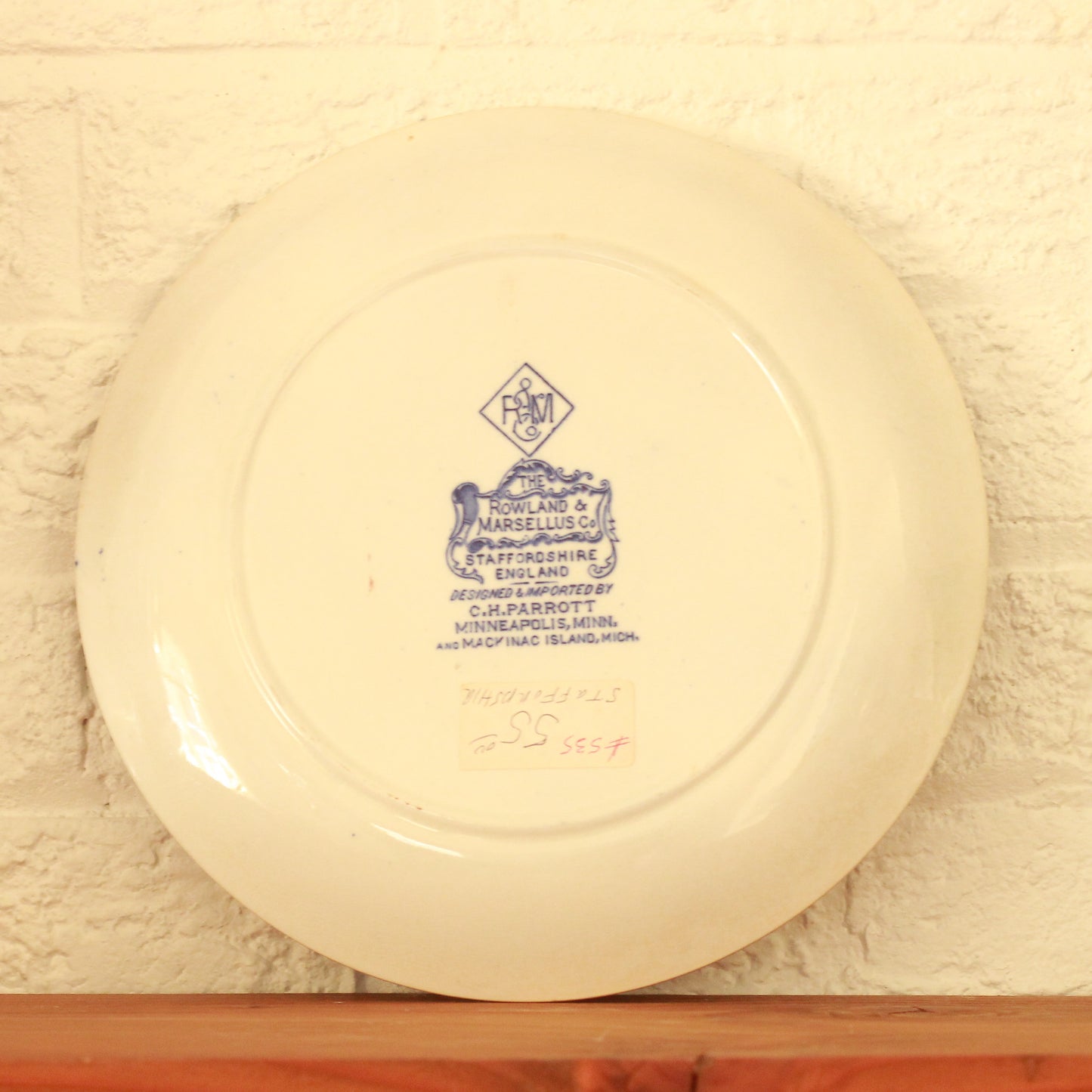 Vintage Rowland & Marsellus Co Souvenir Plate of Minneapolis