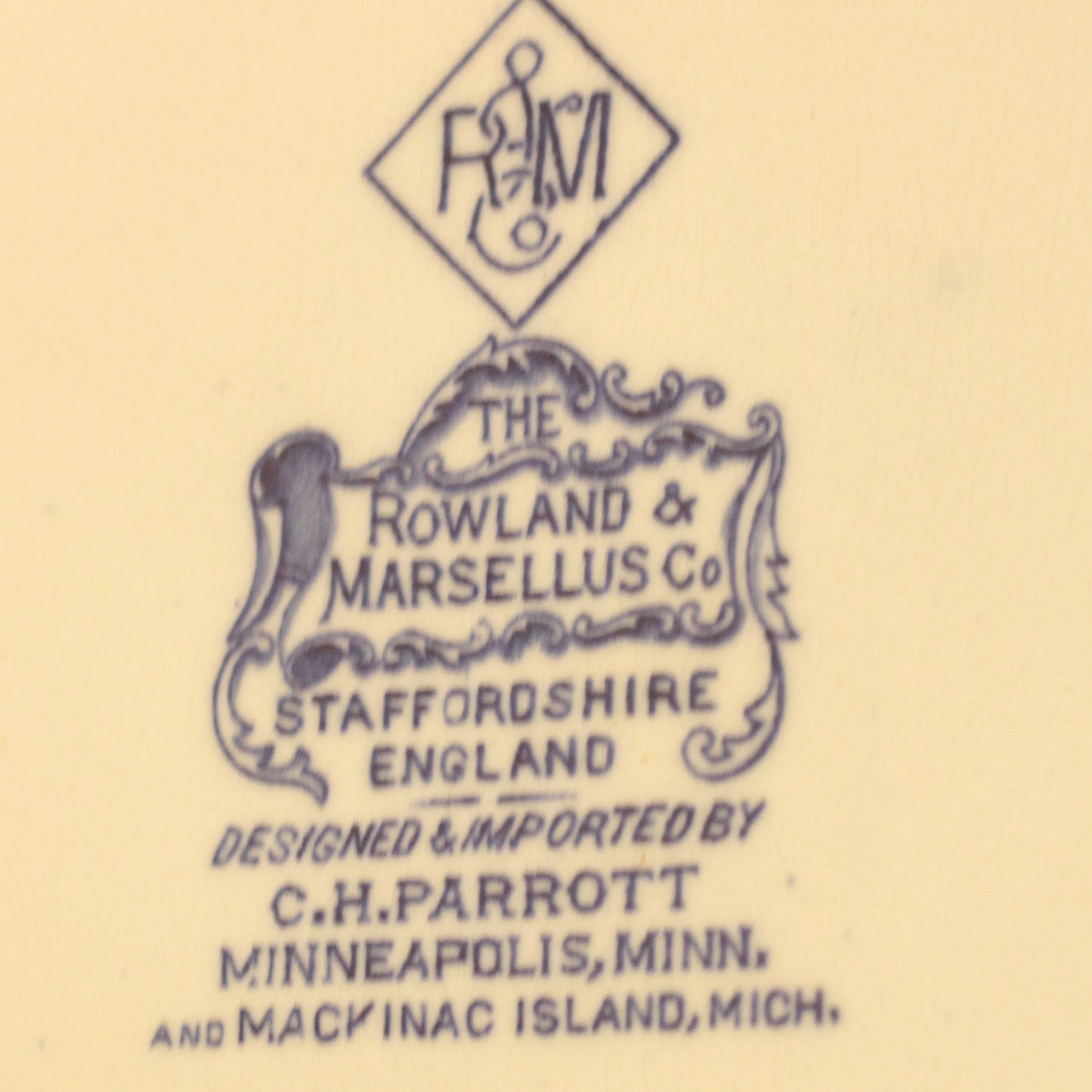 Vintage Rowland & Marsellus Co Souvenir Plate of Minneapolis