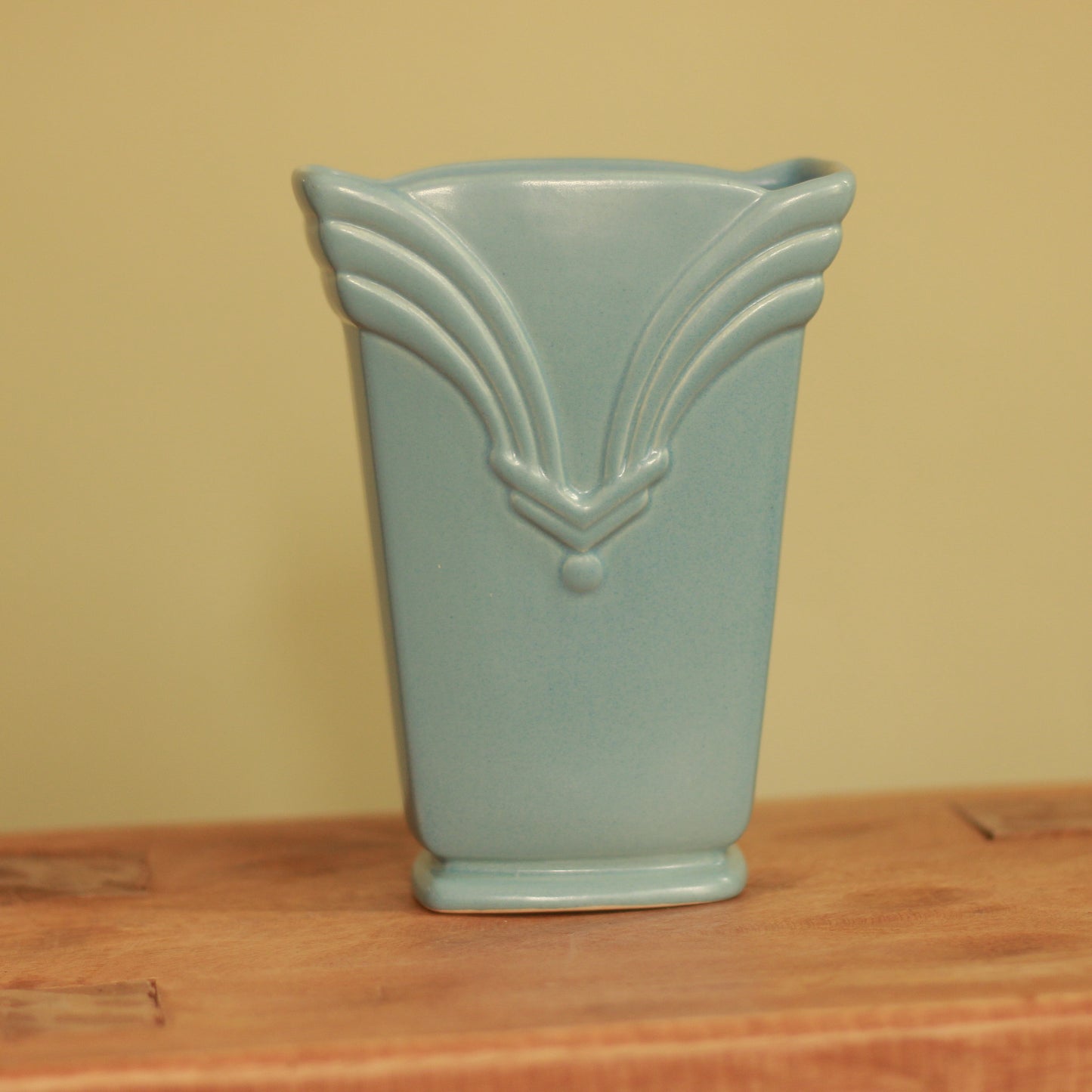 Vintage Red Wing Blue Vase