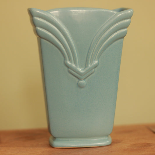 Vintage Red Wing Blue Vase