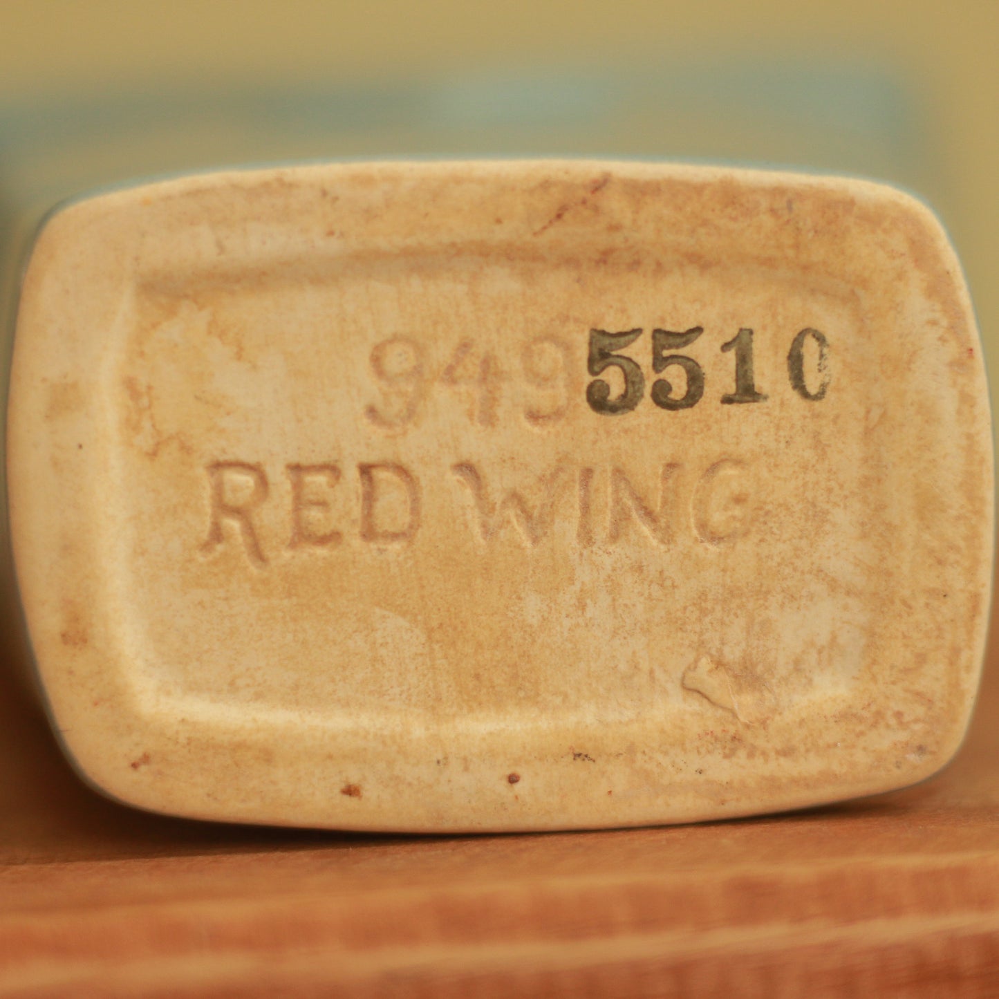 Vintage Red Wing Blue Vase