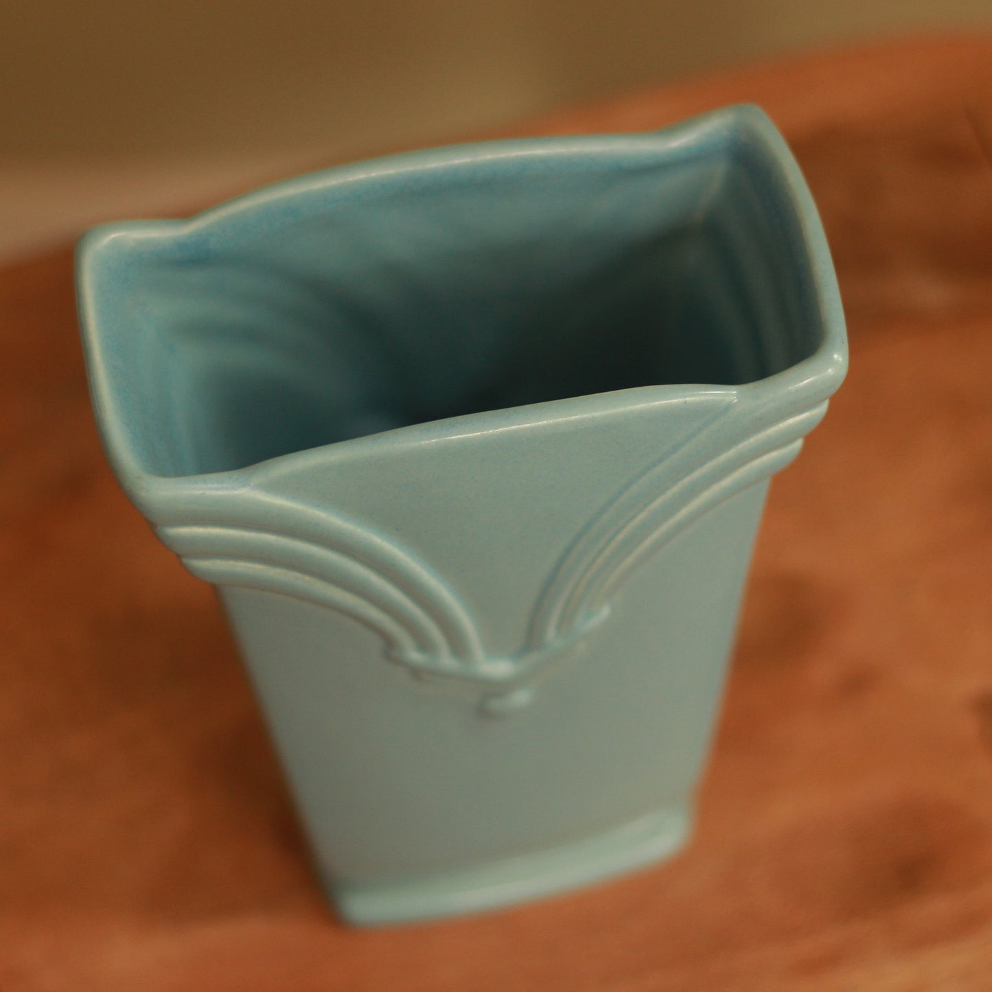 Vintage Red Wing Blue Vase
