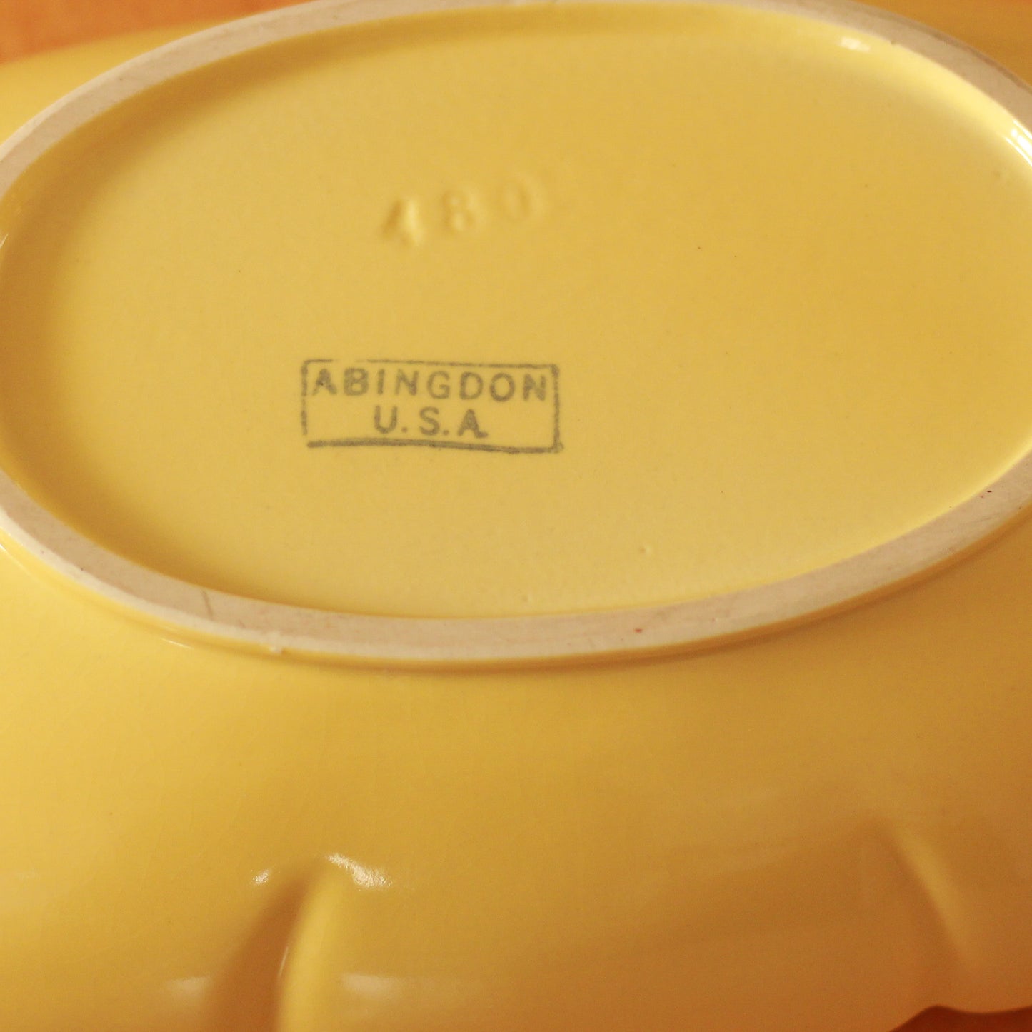 Vintage Abingdon XLarge Yellow Bowl