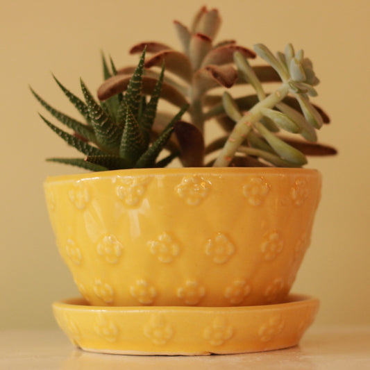 Vintage Shawnee Yellow Planter