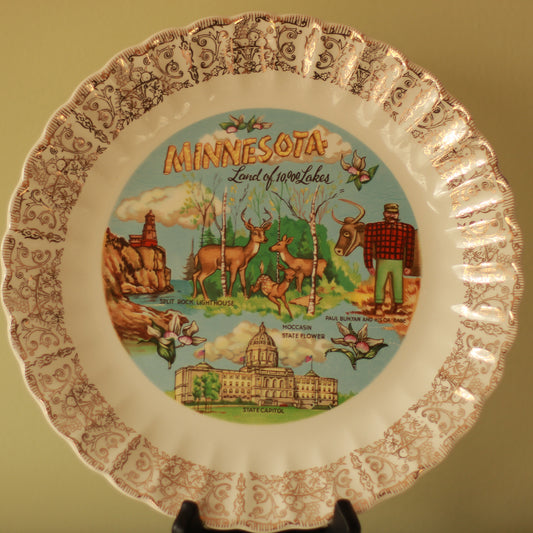 Vintage Minnesota Souvenir Plate