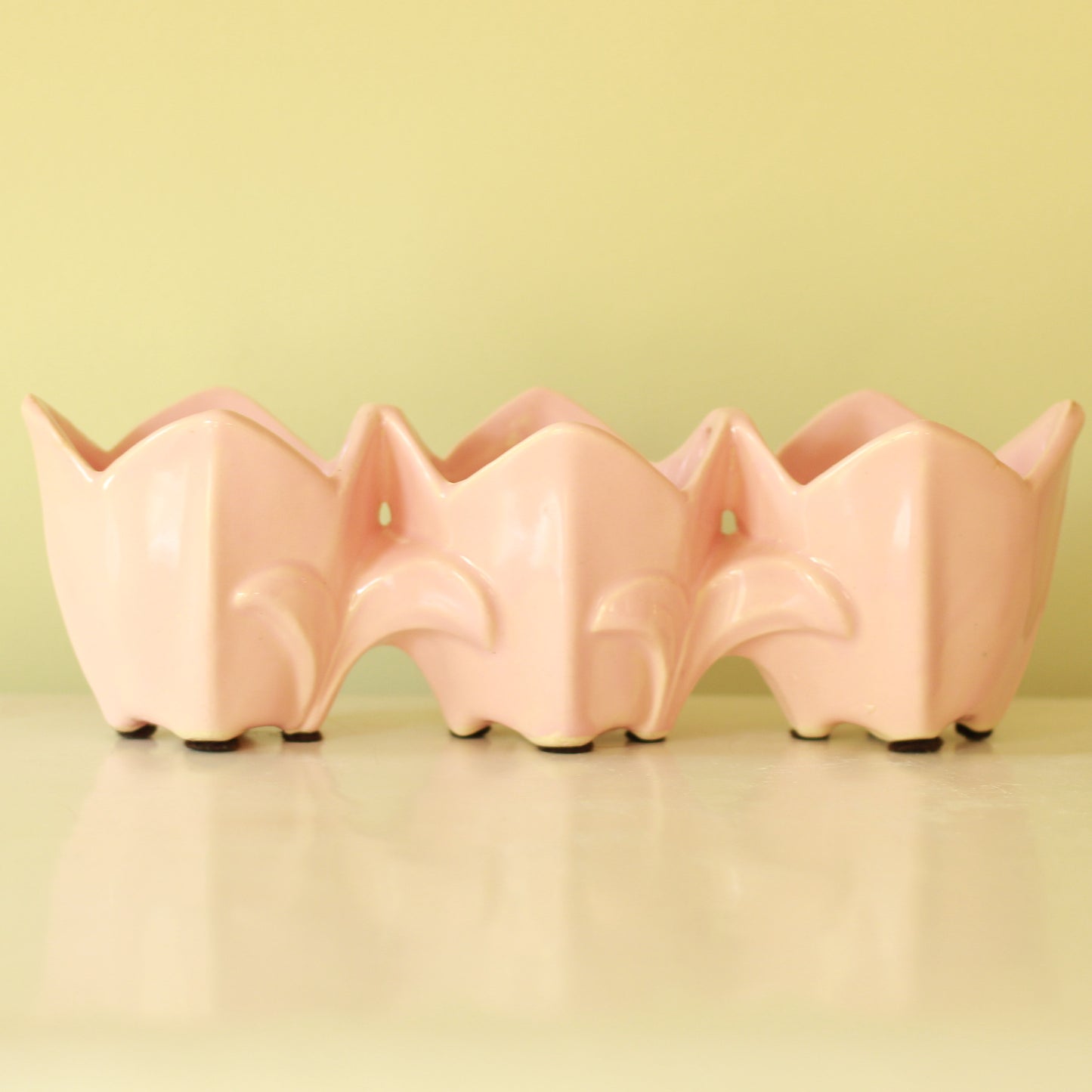 Vintage Triple Tulip Pink Planter